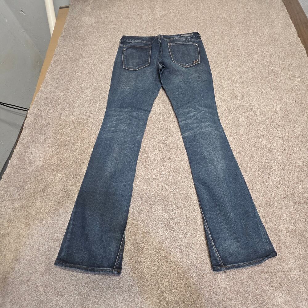 Y2K 2000s Indie sleaze Express Barely Boot Low Rise Jeans 10L Dark Wash Indigo